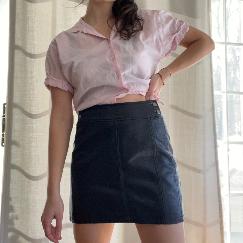 Free people moto mini skirt